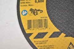 DeWalt DWAFV8918 FLEXVOLT Ceramic Metal Cutoff Wheel Type 1 NA751584