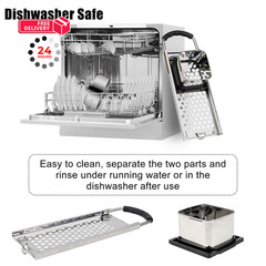 Premium Grade Stainless Steel Spaetzle Maker with Comfort 11 x 33cm, Sliver