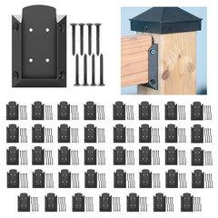 40Pcs Deck Railing Brackets Connectors with 320 Pcs Rust-Free Screws for 2X4 (Ac