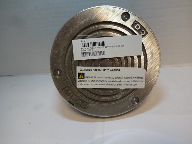 Mifab Floor Cleanout, R-1 Adjustable Cover, Nickel Bronze, 4”NPSM Thread NBTOP