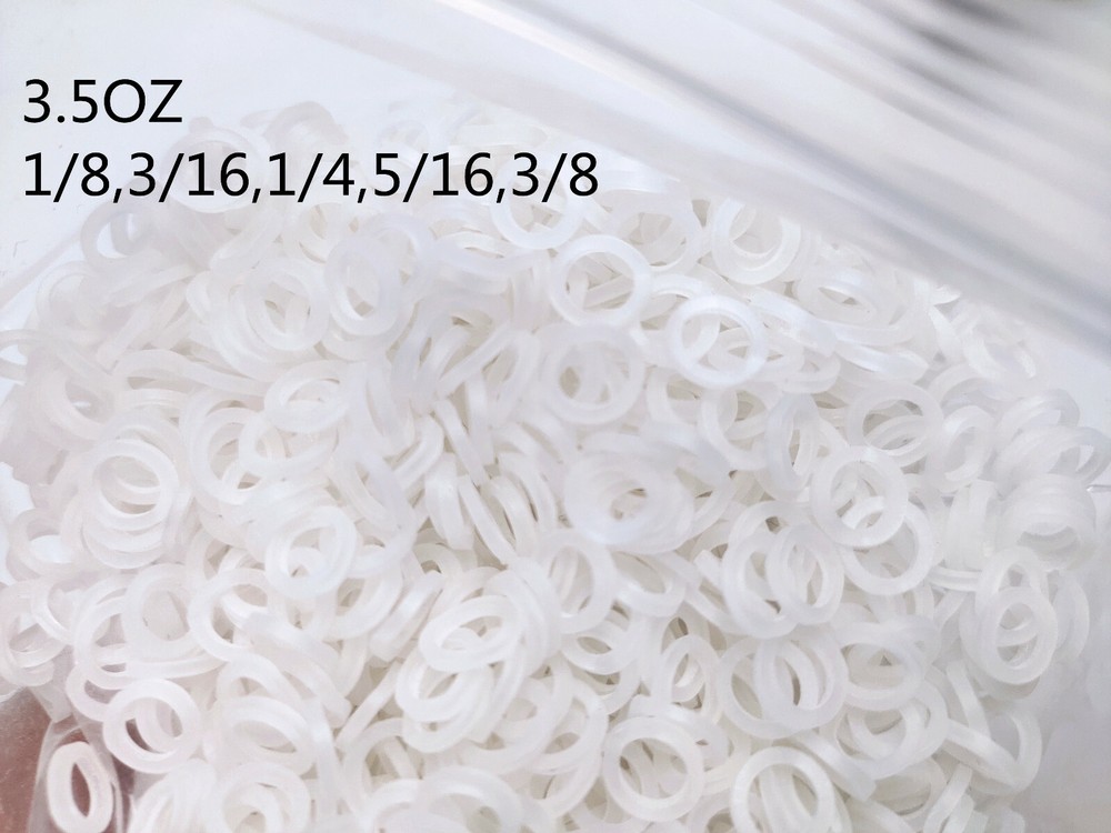 3.5OZ Dental Ortho Super Elastic Rubber BandS Ligature Ties Transparent 5 Sizes