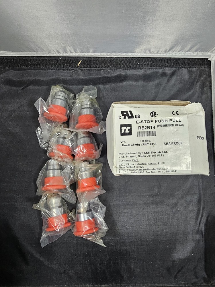 SHAMROCK CONTROLS 40MM E-STOP, NON-ILLUMINATED, RED RB2-BT4 BOX OF (8)