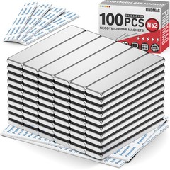 FINDMAG Bar Magnets with Double-Sided Adhesive, Magnets for Office, Fidge, 10…