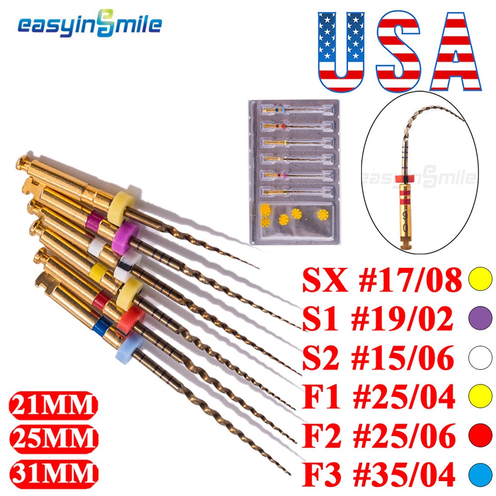 Endodontic Dental Endo Niti Files SX-F3 X-Pro Gold Taper Rotary Files 21/25/31MM