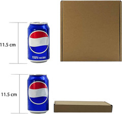 7X7X1 Inch Small Shipping Boxes 50 Pack, Brown Kraft Corrugated Cardboard Mailer