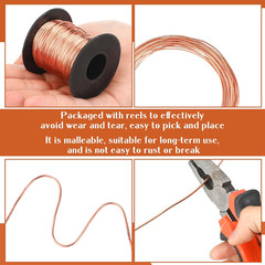 100Ft 18 Gauge Copper Wire for Gardening, Electroculture, Bonsai, Jewelry Making