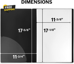 11×17 Portfolio Binder 24 Clear Sleeves Art Presentation Folder Acid Free Black