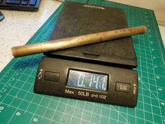 47R Brass Drift Soft blow 9 1/4″ long x 1/2″ punch Bar Stock Unmarked 14oz