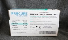 100 ProCure Powder Free Stretch Vinyl Exam Gloves PC410 — Medium