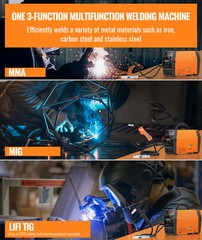 HITBOX 140A 3 in 1 MIG Welding Machine TIG MMA Semi-automatic Welder Inverter