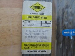 5 pcs TWILL Jobber Length Twist Drills Letter M Split Point 135 Degrees Brazil