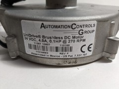 UniDrive Brushless DC Moto 100W24 24VDC 110165MX Hytrol conveyor pancake motor