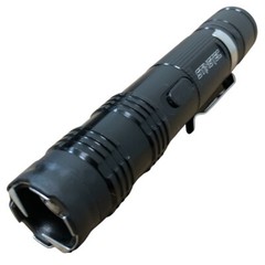 Stingtec Stun Gun Self Defense Metal Rechargeable LED Flashlight Black w Charger