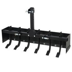 3 Point Hitch Powder Coated Steel 55″ Box Blade Scraper W/6 Shank For fit Cat 1