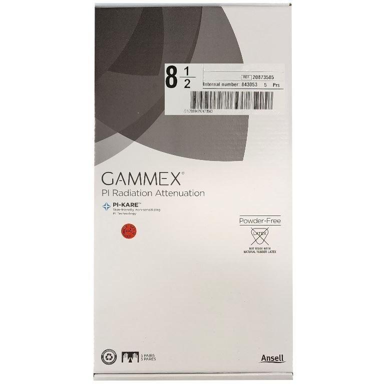 *5-Pairs* Ansell Gammex PI Radiation Attenuation Size-8.5 Gloves 20873585