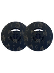 FJA Products Custom Spools With New Black Ribbon on 2 Inch Spool 1/2 Inch Ribbon