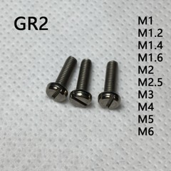 Titanium Slotted Cheese Head Screws DIN84 M1 M1.2 M1.4 M1.6 M2 M2.5 M3 M4 M5 M6
