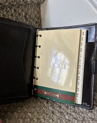 Vintage 1974 Gucci Brown Leather Mini Agenda/Wallet Made In Italy /No Pen