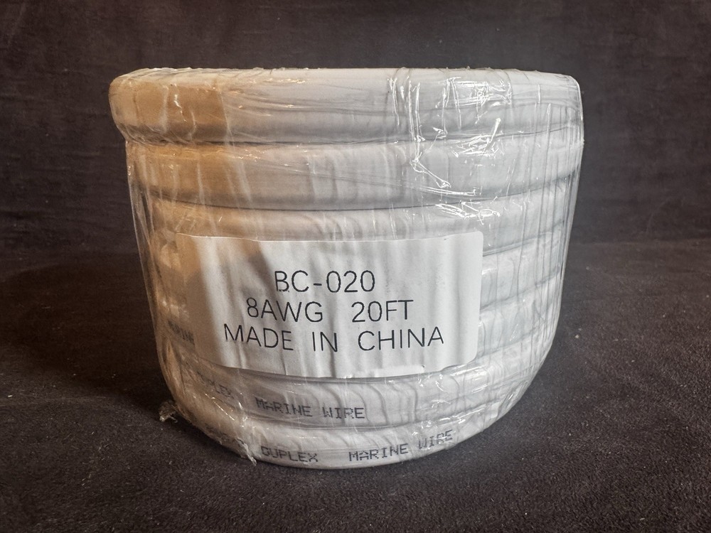 Marine Grade Wire Duplex Boat Cable Tinned Copper USA Made – AWG Gauge 8AWG/2