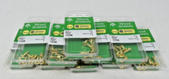 10 Blister Packs of 10 Hillman 6 x 1/2 Brass Screws For a Total of 100 Screws