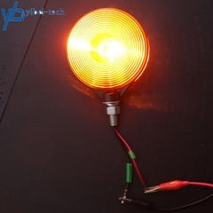 Red/Amber Round Side Marker Light Lamp Dual Face Turn Signal 2 PCS For Tractor