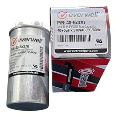 MOTOR RUN CAPACITOR DUAL 40/5 MFD 370 VAC 50/60HZ