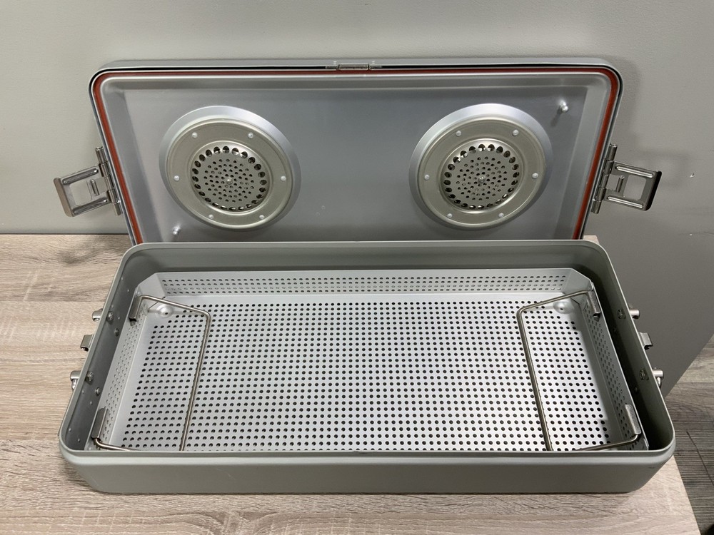 Medline SteriSet Full-Size Sterilization Container w/ Tray 23.5”x10.8”x4.5”