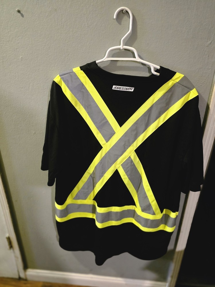 JORESTECH Industrial Safety Vest Black Yellow Gray with Reflective Stripes