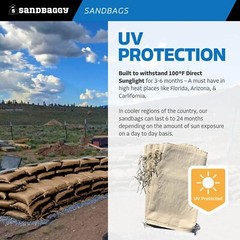 Sandbaggy (25) Beige Empty Sandbags For Sale 14×26 Sandbag Sand Bags Bag Poly