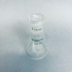 Chemglass Erlenmeyer Flask 14/20 STJ 25 ml Capacity Lot of 5 Flasks