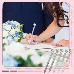 160 Pcs Diamond Ballpoint Pens Big Crystal Colorful Retractable Gem Rhineston…