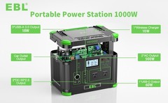 1000W 999Wh Portable Power Station Solar Charger Generator Supply Home Camping