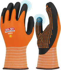 Electrical Insulated Gloves Touchscreen, 500V High Voltage Resistance