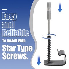 Hidden Deck Fasteners For Composite Decking Clips Screws Star Bit Secure 100PC