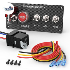 5 in 1 Ignition Switch Panel Boat Toggle Switch Panel DC 12V 30A Racing Switch P