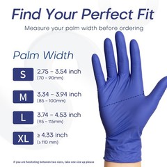 Supmedic Nitrile Exam Gloves, 4 Mil 100 Pcs, PowderFree LatexFree Cooking Foo…