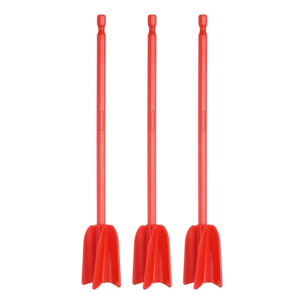 3Pcs 8.7″ ABS Plastic Silicone Resin Mixer Paddle Red