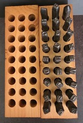 VTG Young Brothers Stamp Works Gruv Grip 27 Pc. Set 3/16″ Model 05271