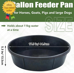 5 Pcs Rubber Feed Pan 12 Quart/ 3 Gallon Utility Horse Feed Bucket Rubber Bowl C
