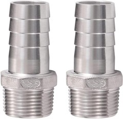 Stainless Steel Hose Barb Fitting,1″ Hose Barb to 1″ Male NPT, for Water Fuel Ai