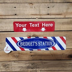 BARBER SHOP SIGN w/ CUSTOM NAME OR MESSAGE – barber shop, barber, aluminum sign
