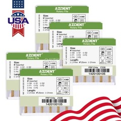5 Packs Dental Rotary Heat Activated Canal Root Files Needles 25mm Engine Use