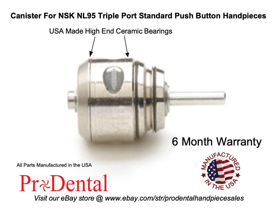 NSK NL95 Triple Port Standard Push Button Dental Handpiece Canister – ProDental