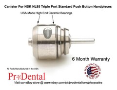 NSK NL95 Triple Port Standard Push Button Dental Handpiece Canister – ProDental