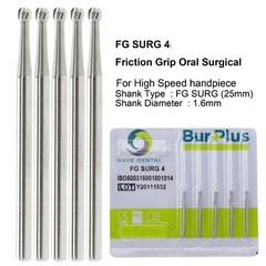 Wave Dental Surgical Bur Round Long 25mm Carbide Bur Friction Grip FG High Speed