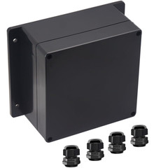 Junction Box IP65 Waterproof ABS Plastic Project Case Power Enclosure Black