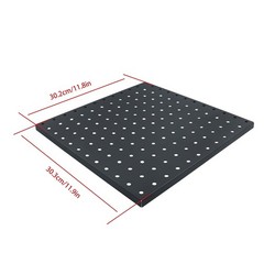 4 Pack 12″x12″ Heavy Duty Black Metal Pegboard Panels Pegboard Wall Organizer