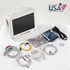 12″ Patient Monitor ICU CCU Vital Sign For Hospital ECG NIBP RESP TEMP SPO2 PR