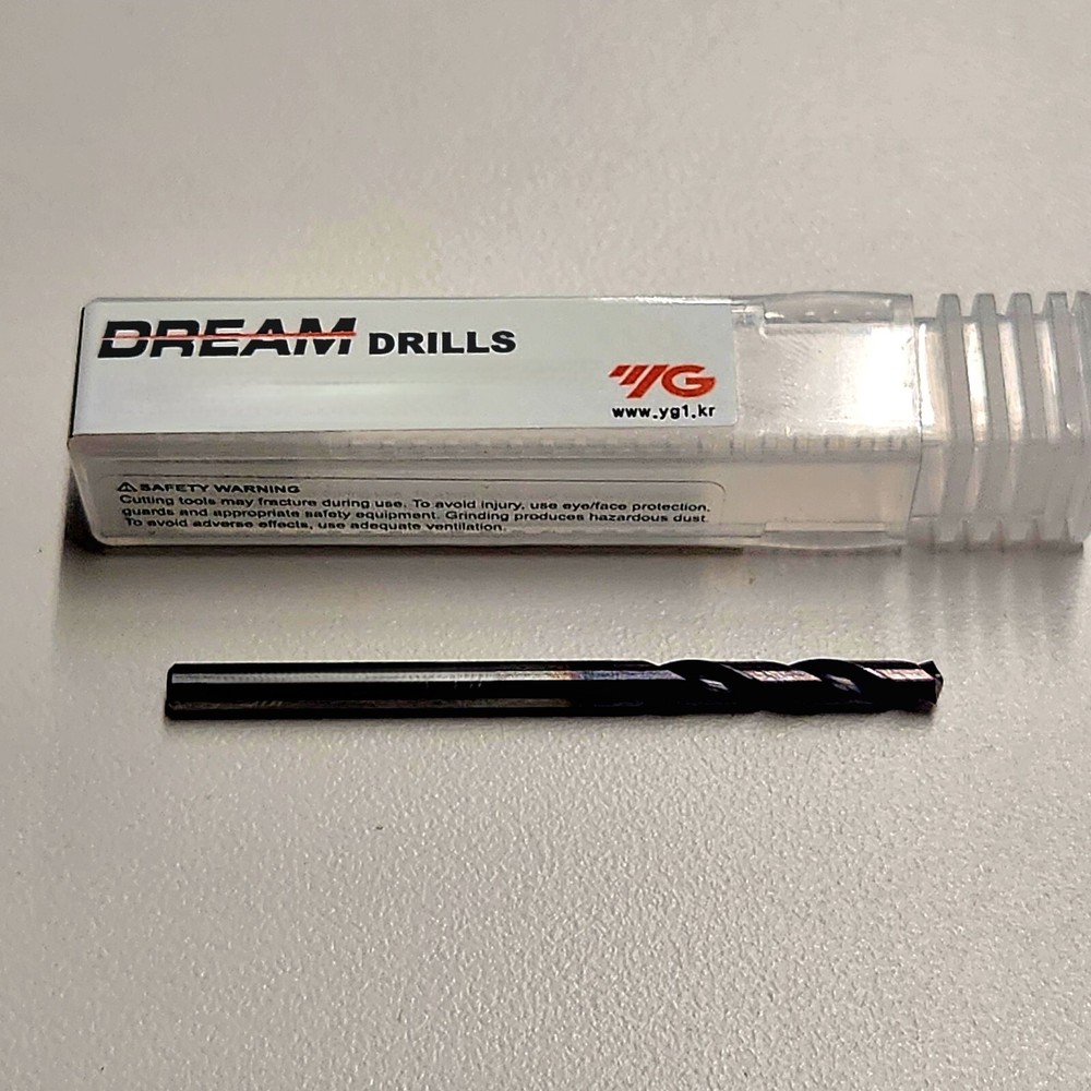 4.5mm SOLID CARBIDE DREAM DRILL 3XD TiAlN COATED W/O COOLANT #DH404045 LOC24