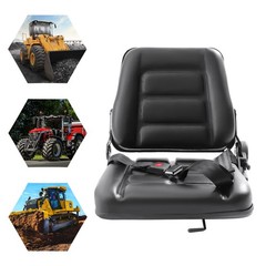 NEW UNIVERSAL FORKLIFT SEAT FITS CLARK CAT HYSTER YALE TOYOTA MITSUBISHI BLACK